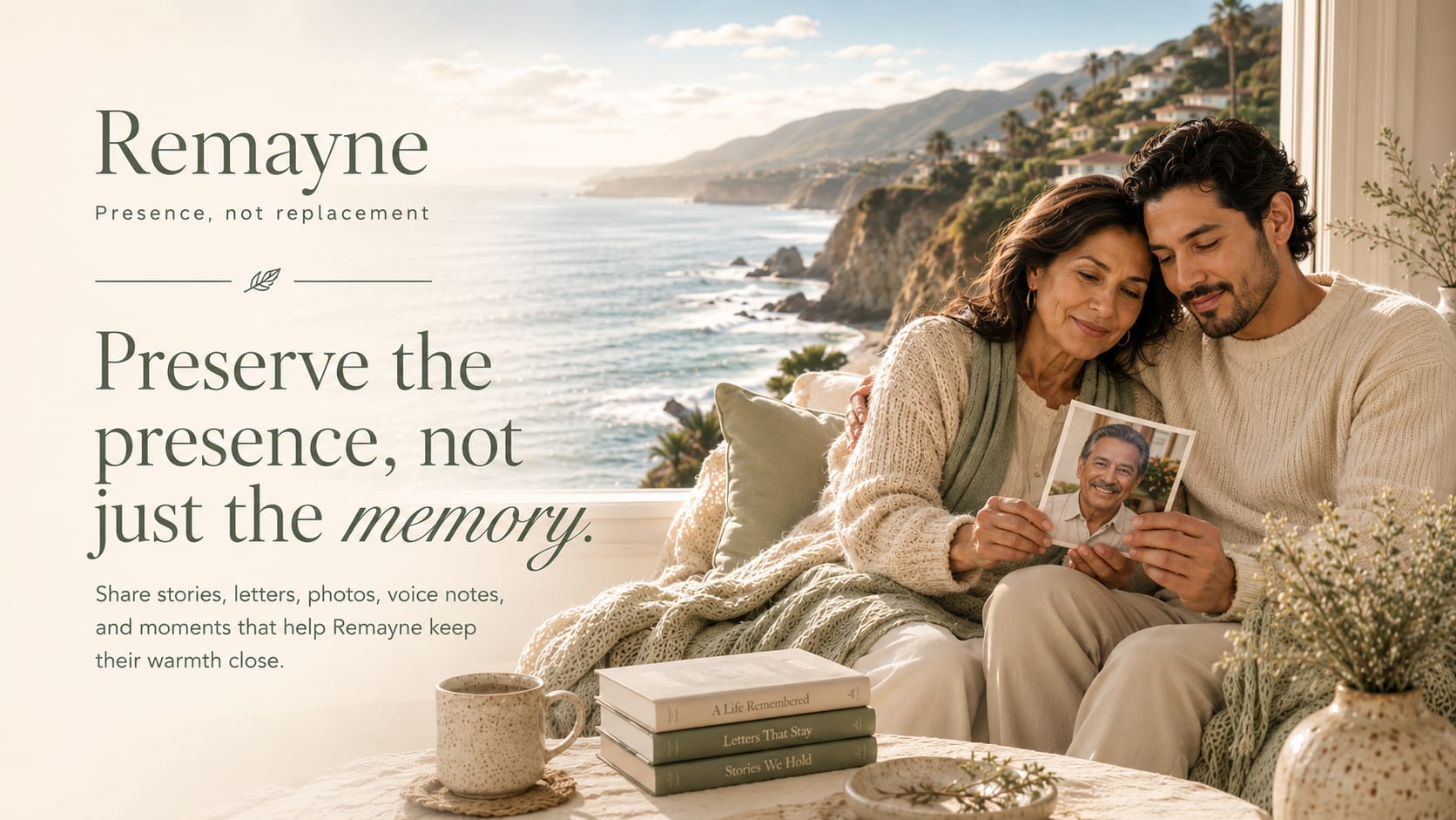 Remayne desktop hero: Preserve the presence, not just the memory.