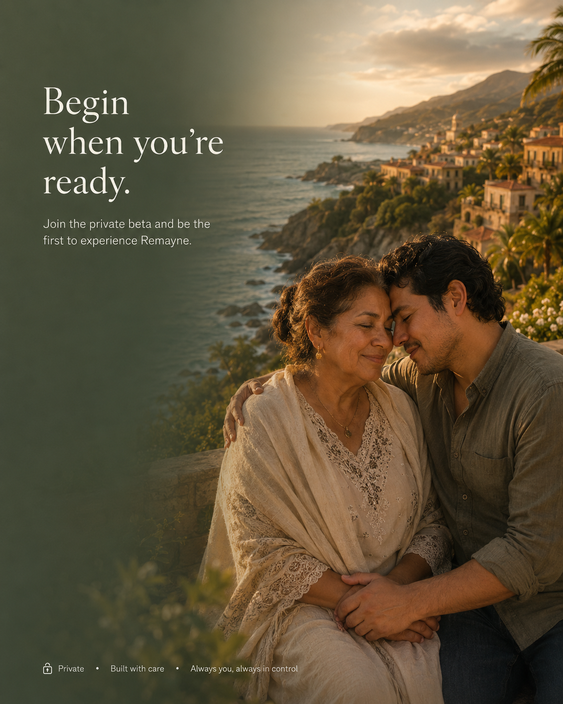 Begin when you're ready. Join the private beta and be the first to experience Remayne.